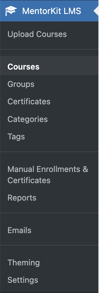 Mentorkit Courses link